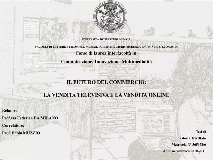 PPT - UNIVERSITÀ DEGLI STUDI DI PAVIA PowerPoint Presentation, free  download - ID:1853313