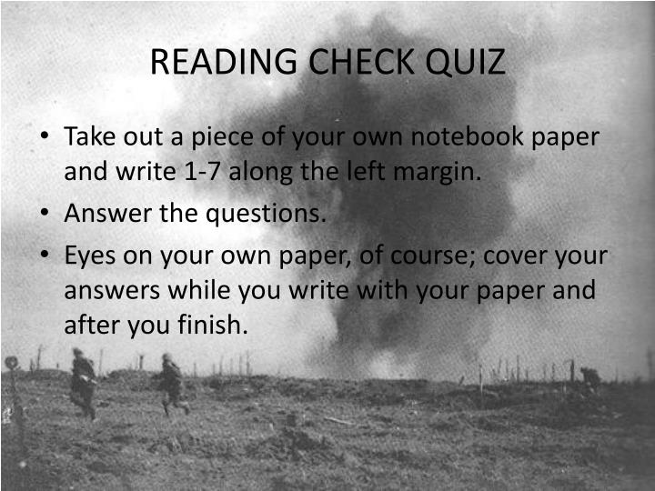 All quiet on the western front essay questions