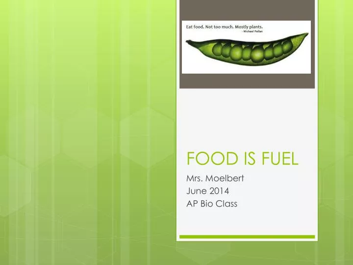PPT FOOD IS FUEL PowerPoint Presentation, free download ID1853799