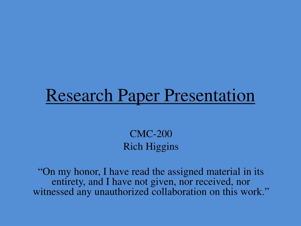 a research paper powerpoint