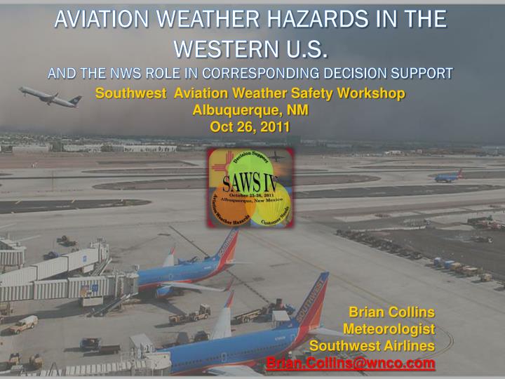 PPT Aviation Weather Hazards in the Western U.S. and the NWS Role in
