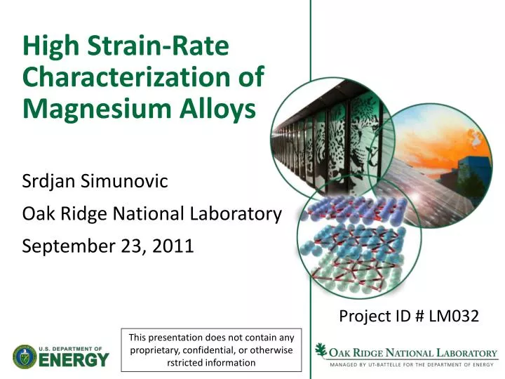 high strain rate characterization of magnesium alloys n.