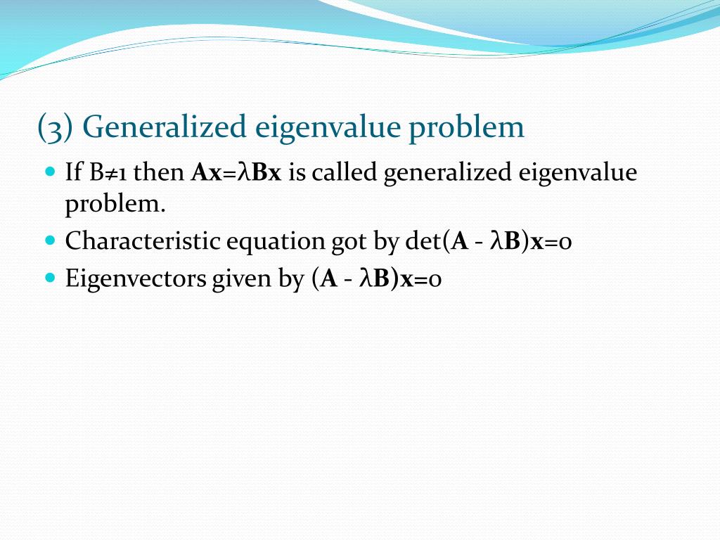 general solution eigenvalue problem calculator