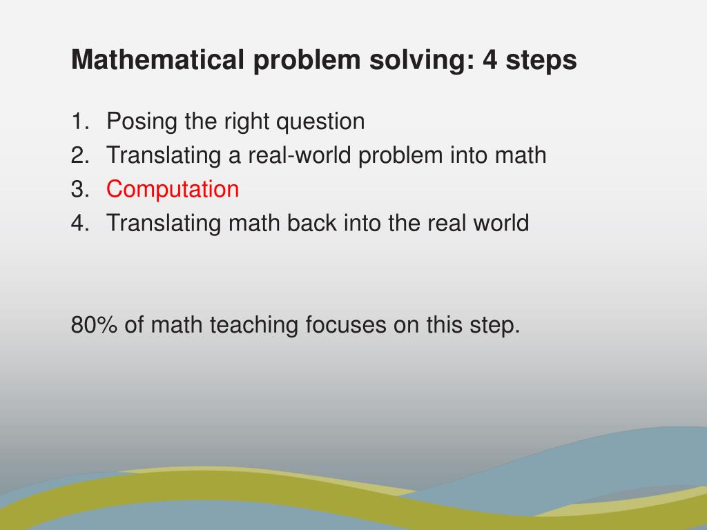 problem solving method in mathematics slideshare