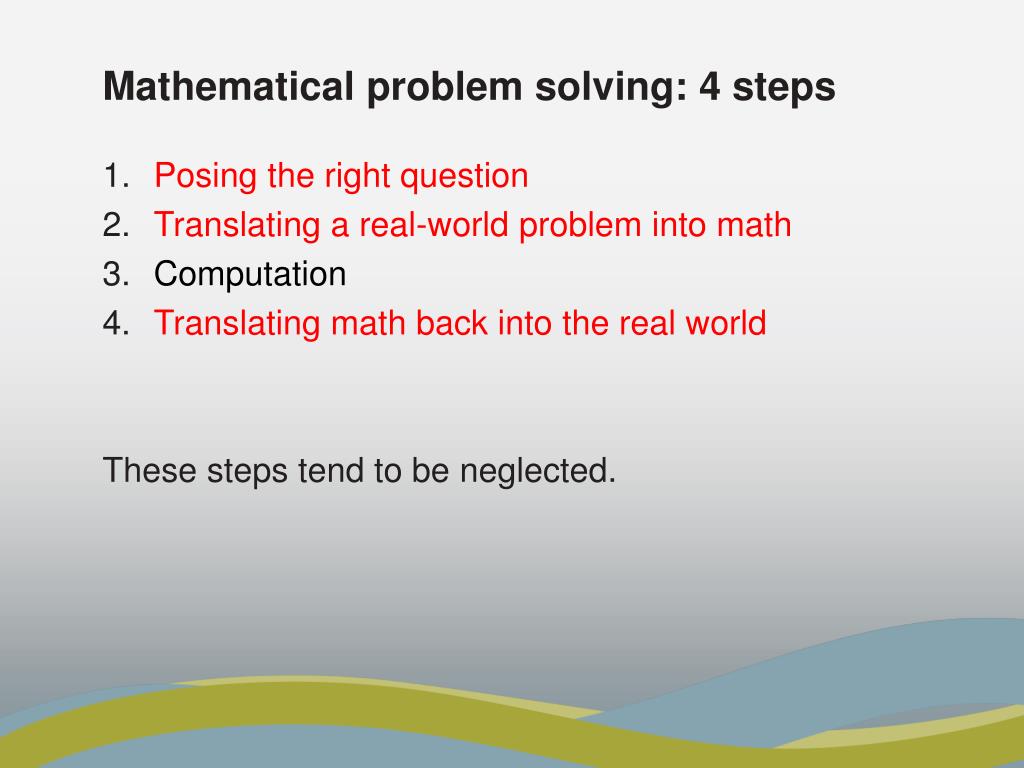 mathematical problem solving steps