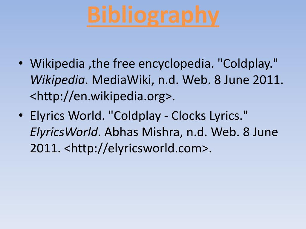 Ppt Clocks By Coldplay Powerpoint Presentation Free Download Id