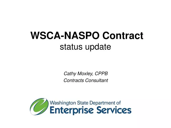 wsca naspo contract status update n.