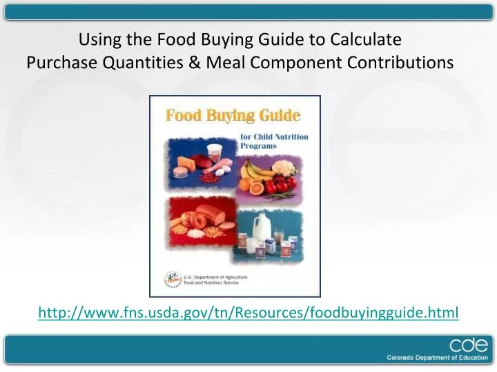 Food Buying Guide Calculator For Child Nutrition Programs - Nutrition Pics