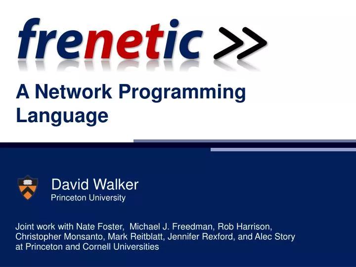 PPT - A Network Programming Language PowerPoint Presentation, free ...