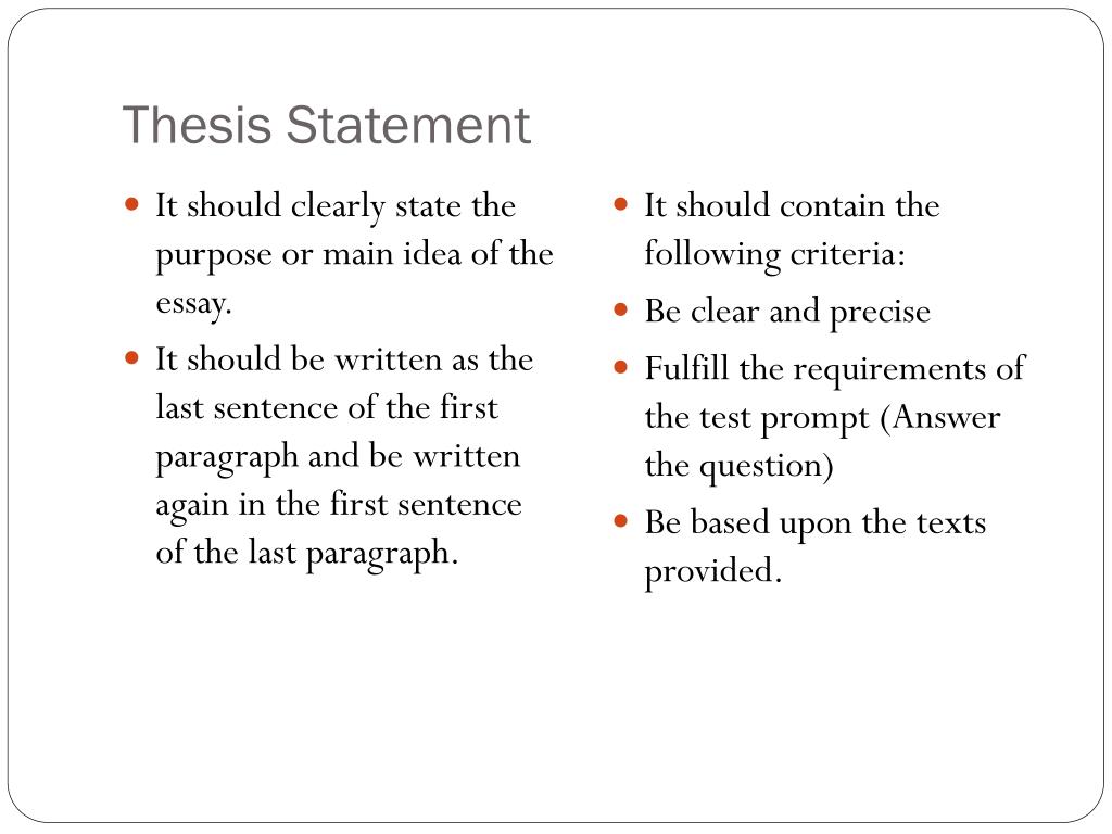 thesis statement grade 8
