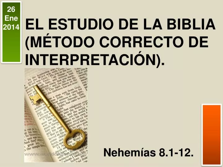 PPT - EL ESTUDIO DE LA BIBLIA (MÉTODO CORRECTO DE INTERPRETACIÓN ...