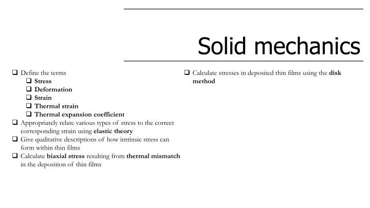 Ppt Solid Mechanics Point Presentation Free Id Ppt Solid Mechanics Point