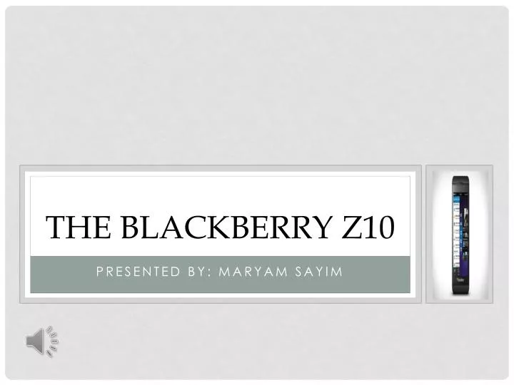 the blackberry z10 n.