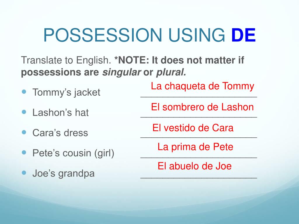ppt-objetivos-to-expression-possession-in-spanish-powerpoint-presentation-id-1860201