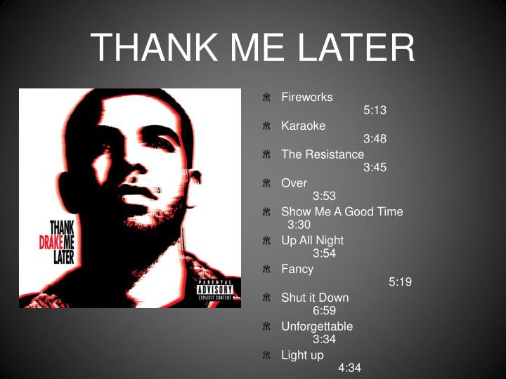 drake thank me later album download drake thank me later album download