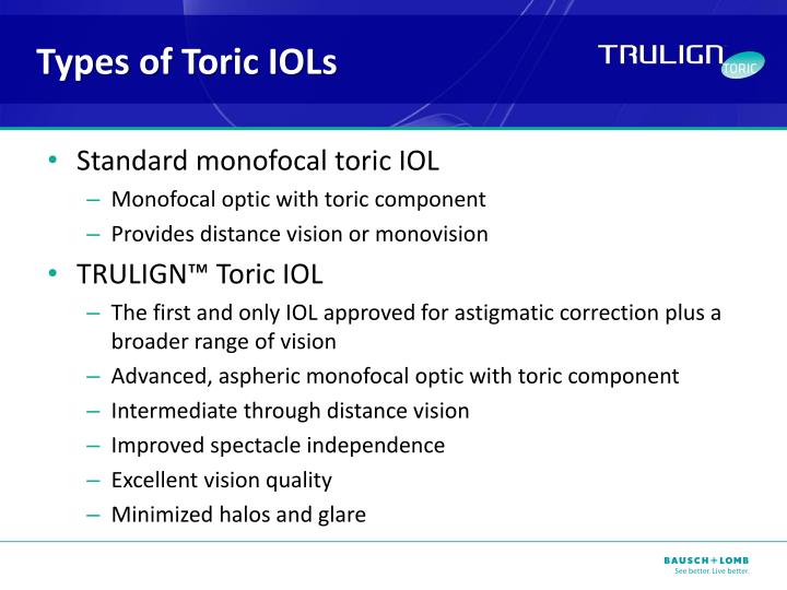 PPT NEW TRULIGN™ TORIC IOL Surgeon Training PowerPoint Presentation