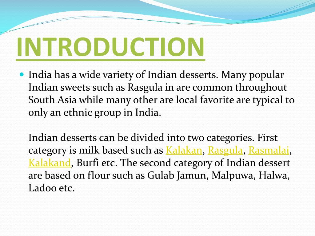 indian sweets essay
