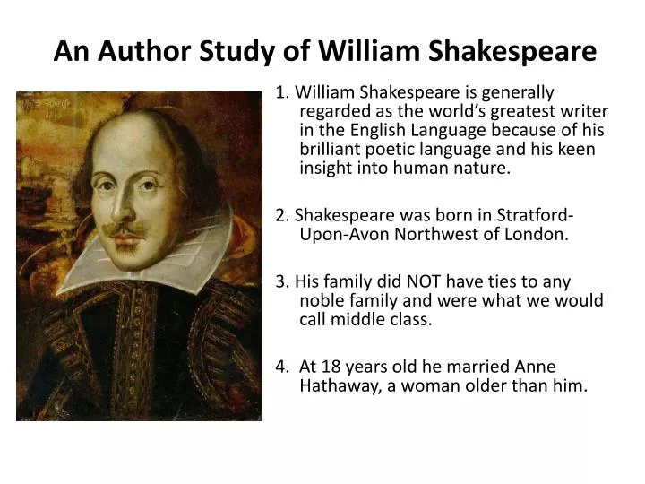 shakespeare william author study ppt presentation powerpoint writer