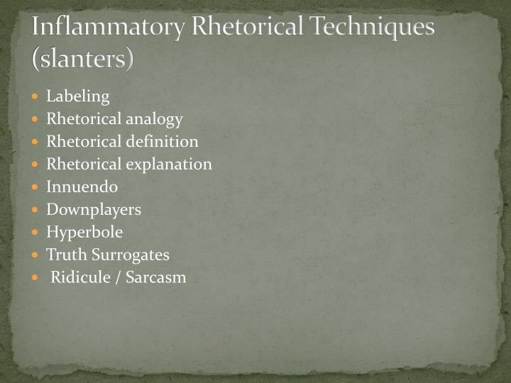 rhetorical technique rhetorical technique
