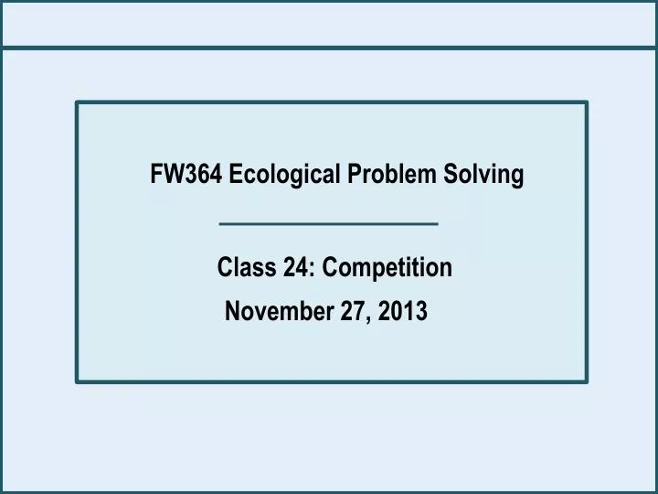 ecological problem solving msu