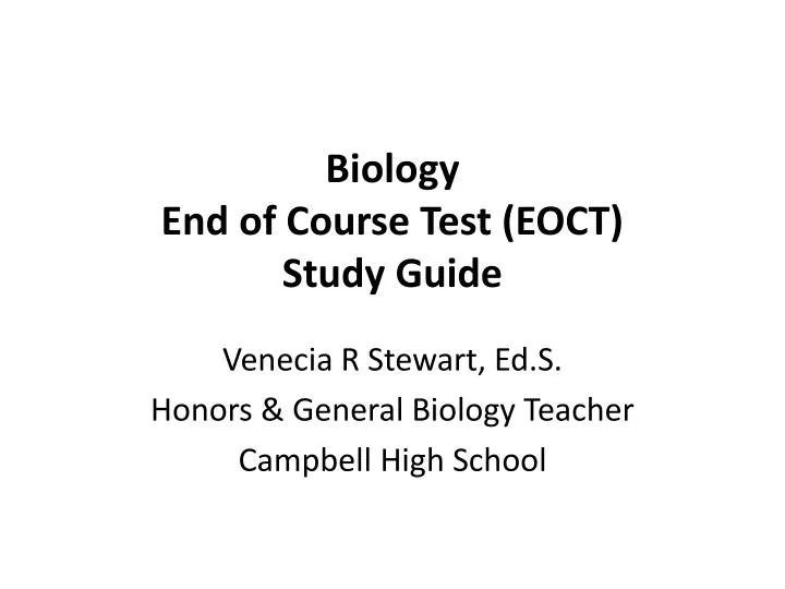 biology end of course test eoct study guide n.