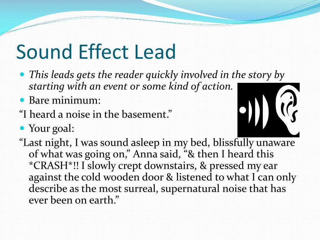 how to write a sound effect in an essay