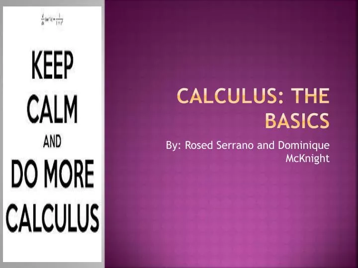 calculus basics calculus basics