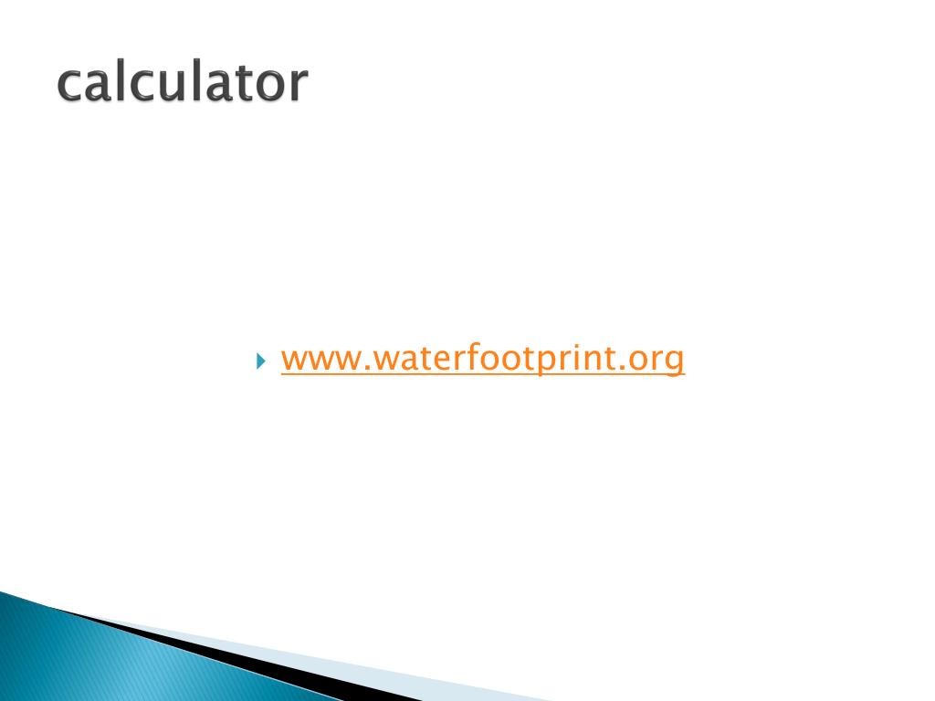 Virtual Water Footprint Calculator
