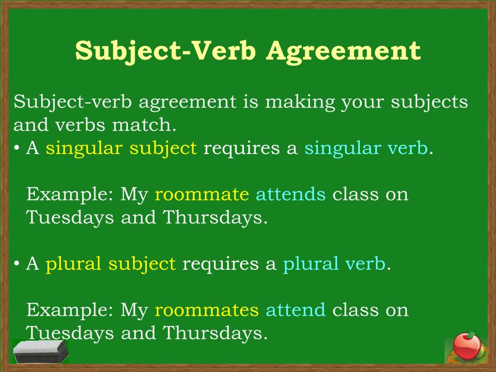 powerpoint presentation on subject verb agreement