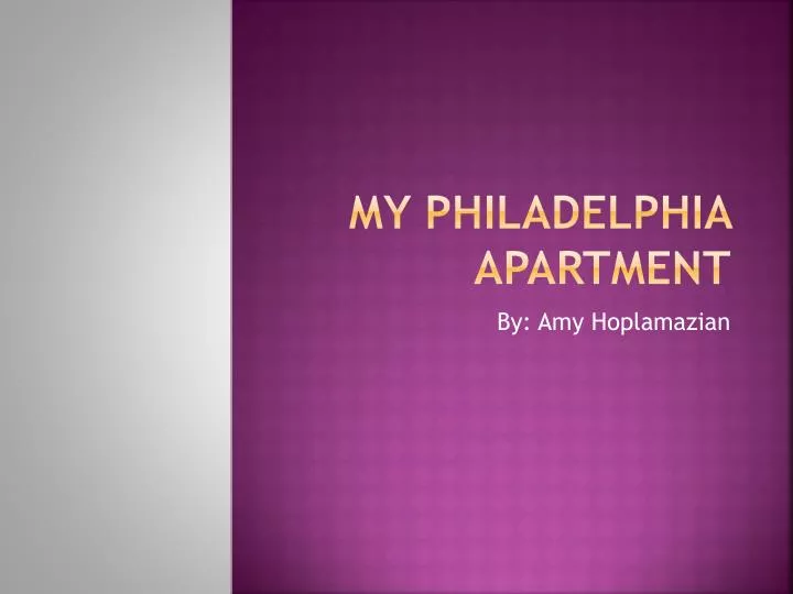 my philadelphia apartment n.