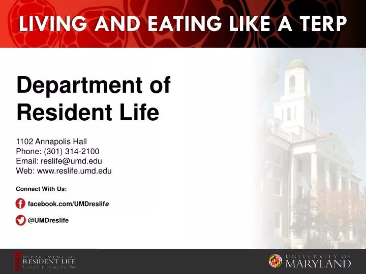 Ppt Living And Eating Like A Terp Powerpoint Presentation Free Download Id 1863163