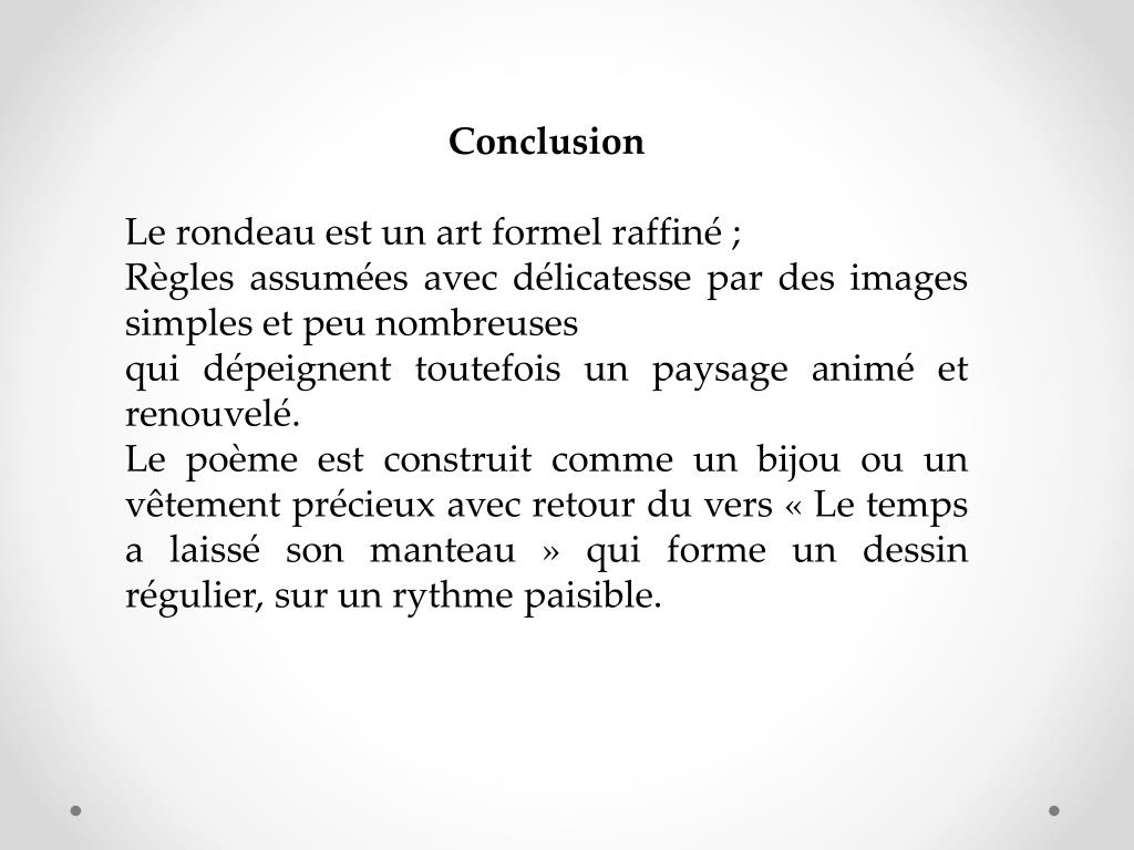 PPT - Le temps a laissé son manteau PowerPoint Presentation, free