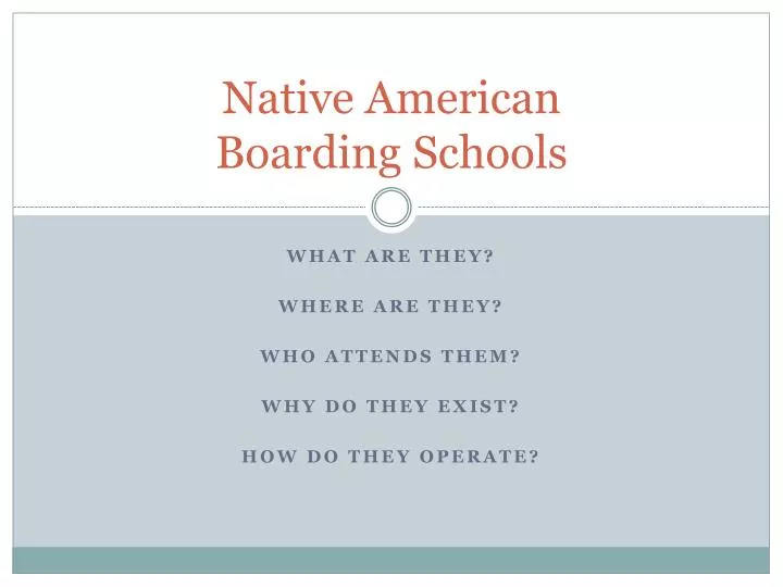 PPT - Native American Boarding Schools PowerPoint Presentation, free ...