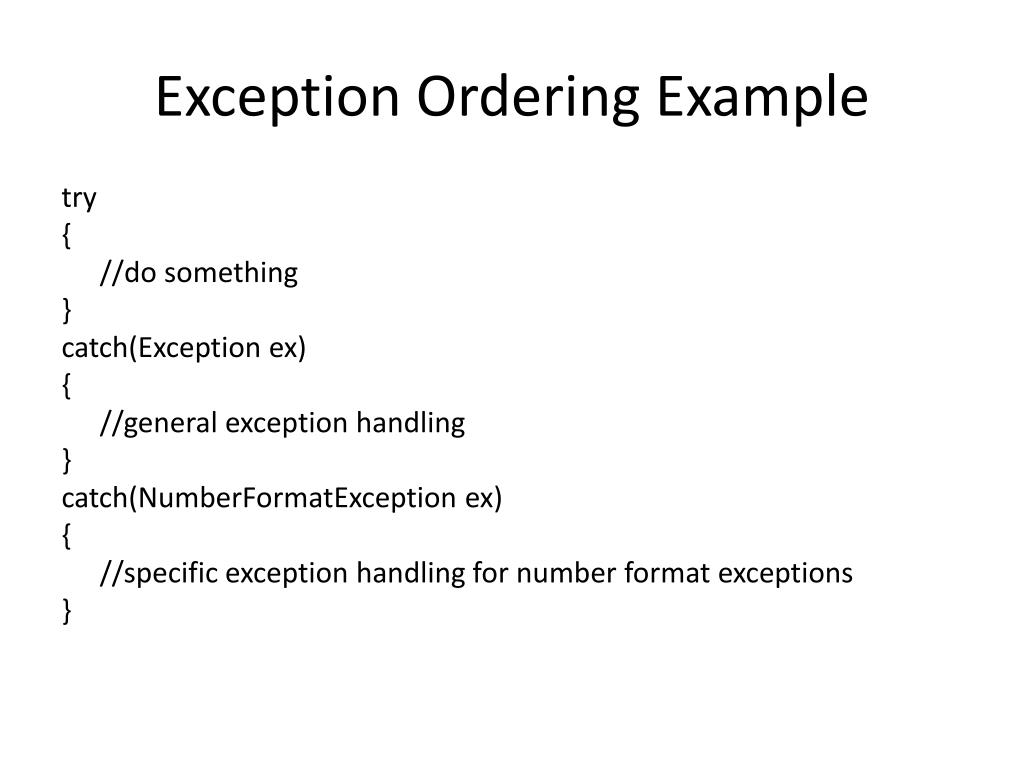 PPT Robust Programs and Exception Handling PowerPoint Presentation