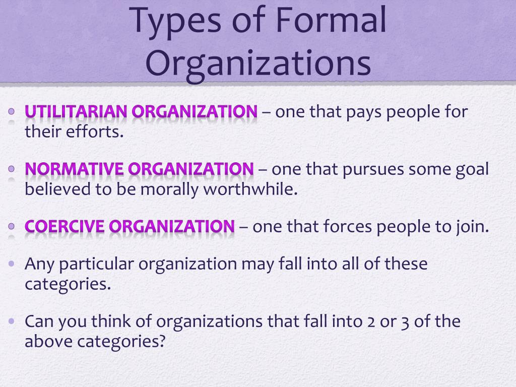 types of formals