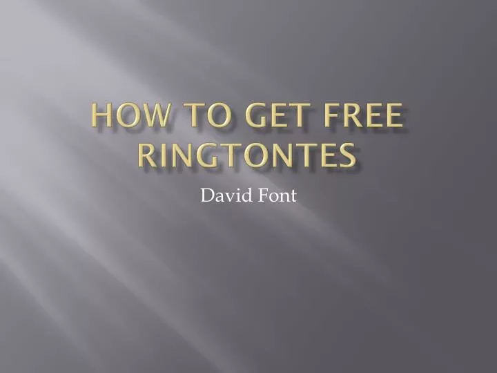 how to get free ringtontes n.