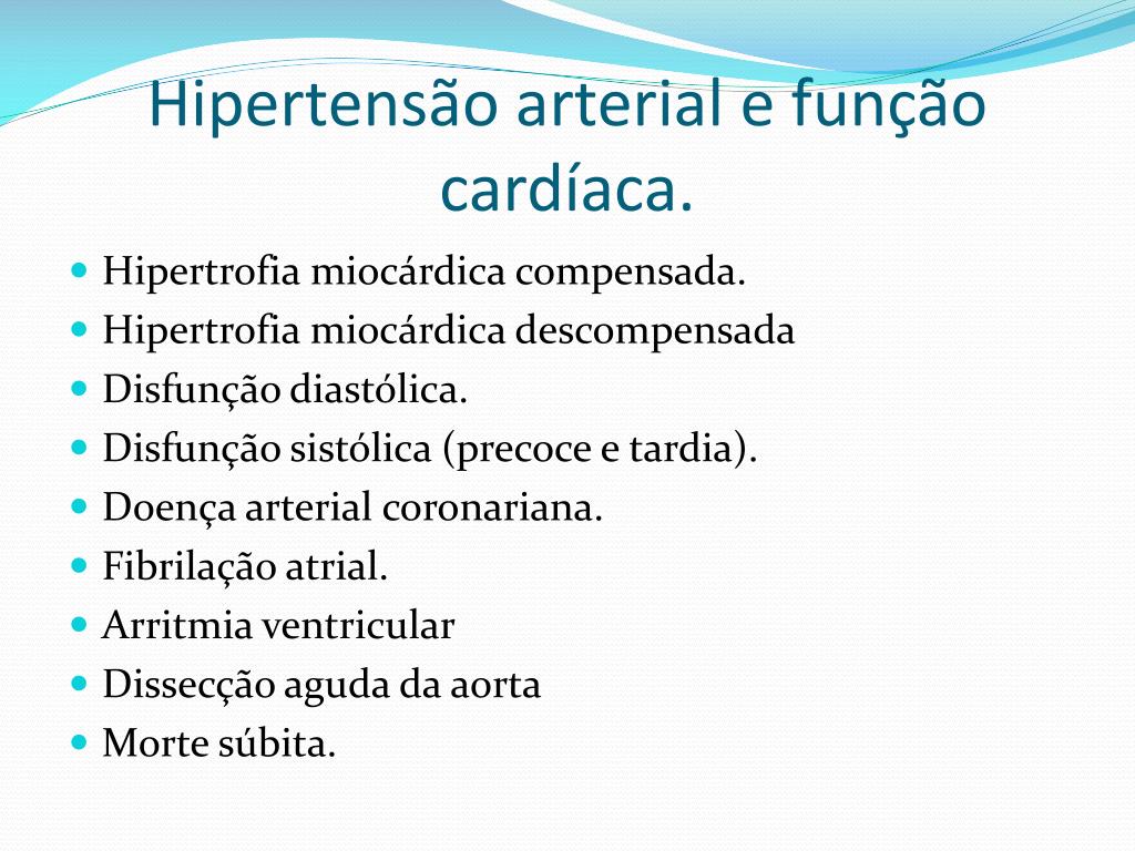 PPT - Complicações e tratamento da hipertensão arterial. PowerPoint ...