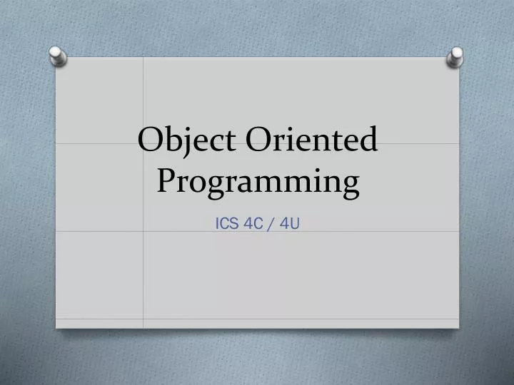 PPT - Object Oriented Programming PowerPoint Presentation, free ...