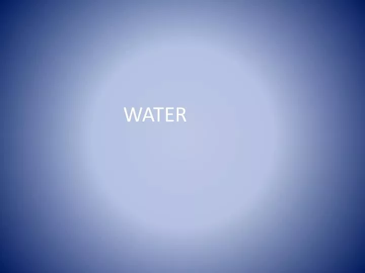 water n.