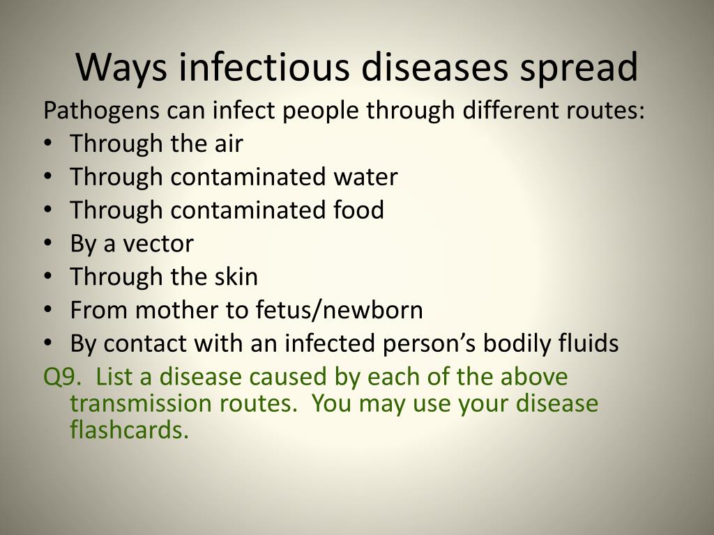 PPT - Infectious Diseases Chapter 20, section 2 PowerPoint Presentation