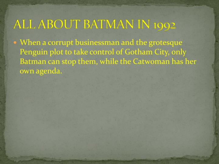 PPT - BATMAN PowerPoint Presentation - ID:1866932