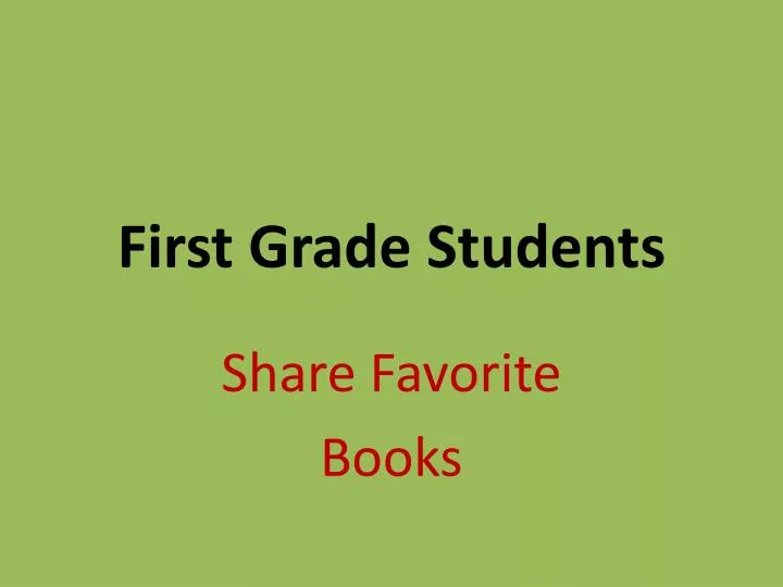 first grade students n.