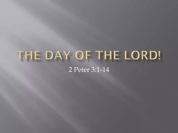 the day of the lord n.