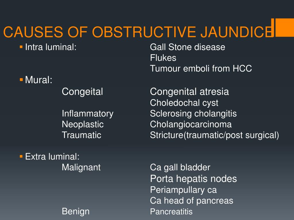 clinical presentation of obstructive jaundice