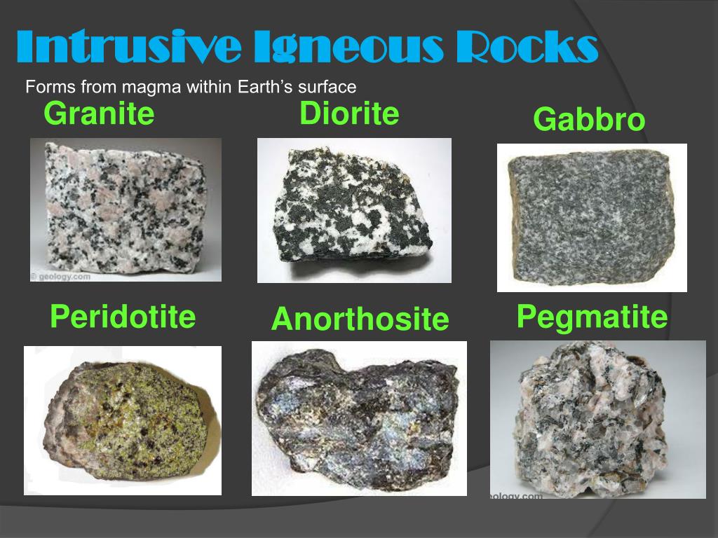 Intrusive Igneous Rock Types Types Of Intrusive Rocks WOYH