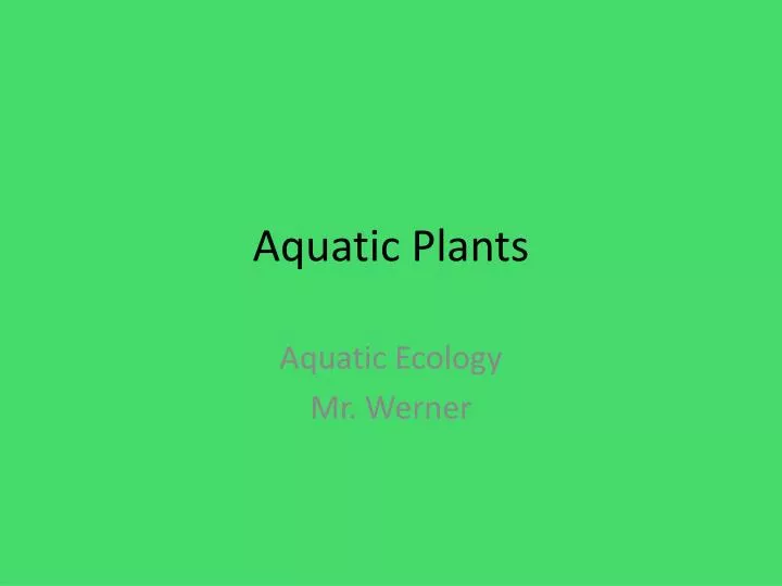 PPT Aquatic Plants PowerPoint Presentation, free download ID1867593