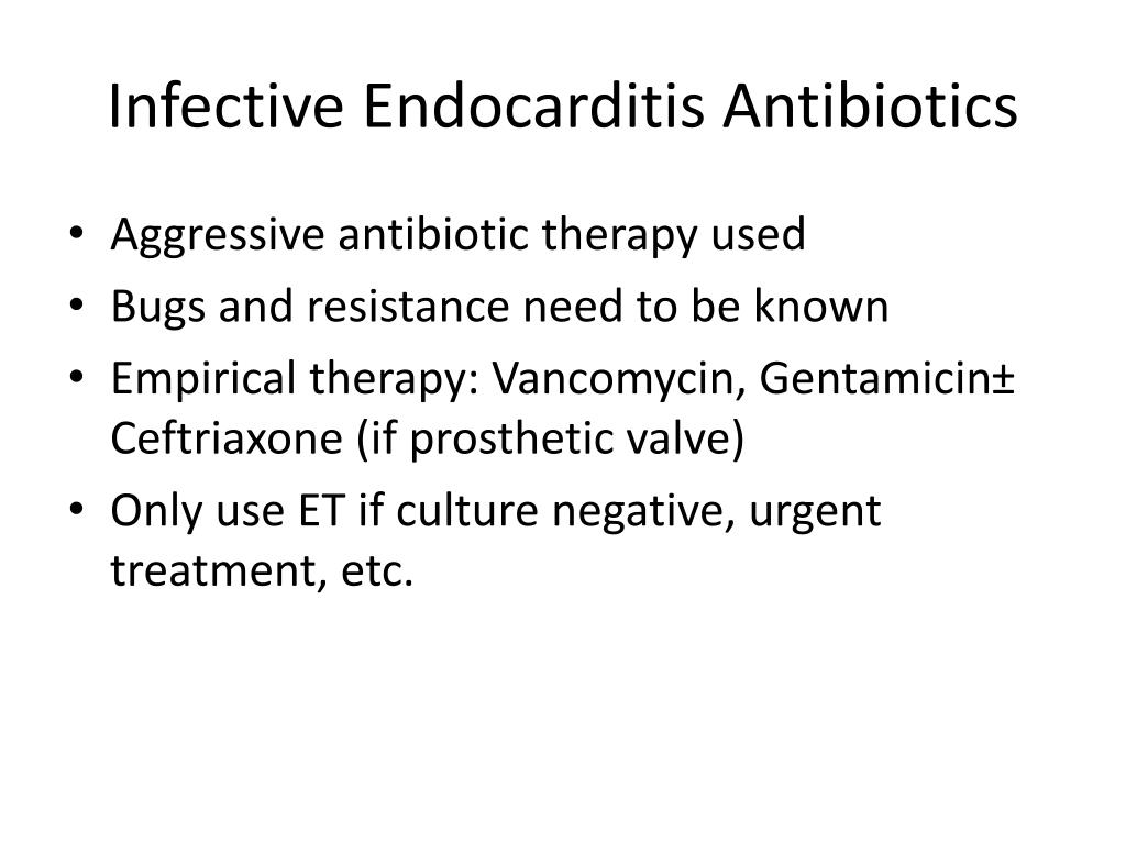 PPT Treatment of Infective Carditis and Rheumatic Heart Disease