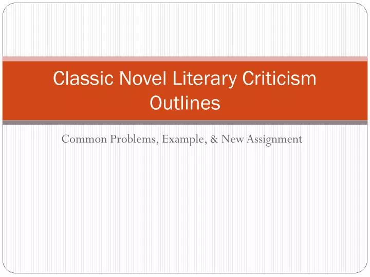 literary criticism outline