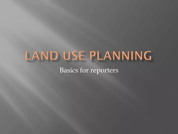 land use planning n.