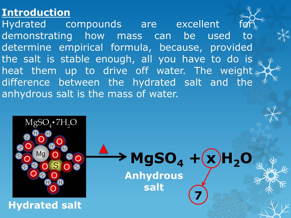 PPT - Purpose: To determine the empirical and molecular formula of a
